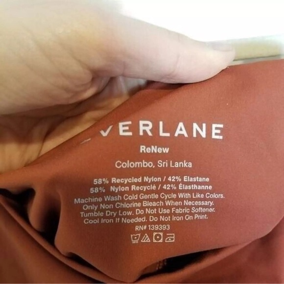 Everlane Renew High Waist Leggings Womens Size Large Rust Brown Recycled EUC - Picture 3 of 6